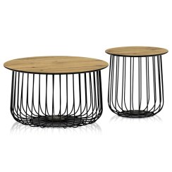 Konferenční stolek 60x60cm, mdf, divoký dub, AF-3007 OAK