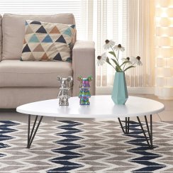 Konferenční stolek 94x69cm, mdf, bílá, AF-3013 WT