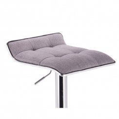Barová židle, šedá / chrom, FUEGO