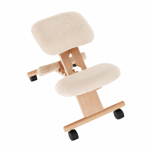 Ergonomická klekačka, krémová/buk, GROCO