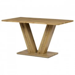 Jídelní stůl, 140x80x76 cm, MDF deska, 3D dekor divoký dub