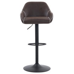 Barová židle, hnědá, ekokůže,AUB-716 BR3