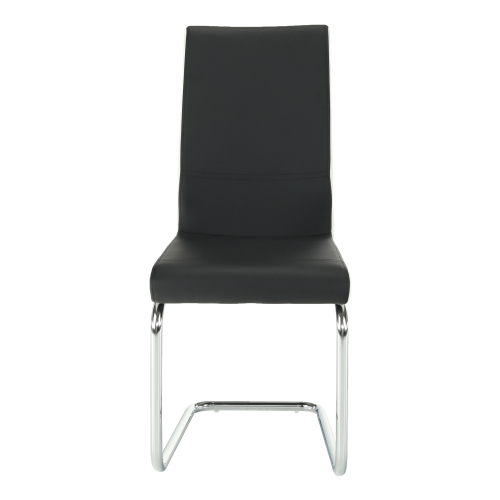 Židle, ekokůže černá / bílá + chrom, Neana