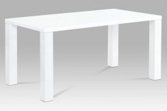 Jídelní stůl AT-3008 WT - 160x90x76 cm, vysoký lesk bílý