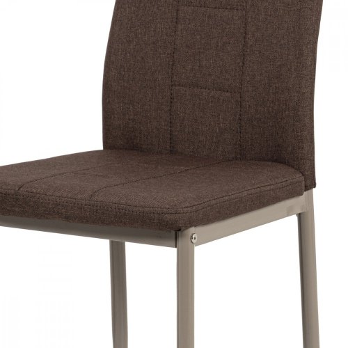 Jídelní židle, hnědá látka DCL-393 BR2