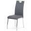 Jídelní židle, potah šedá ekokůže, bílé prošití,HC-484 GREY