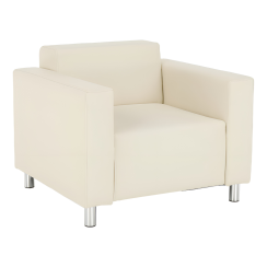 Křeslo, ekokůže béžová, HOMKER