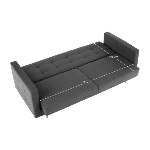 Celočalouněná sestava 3+1+1, látka tmavě šedá, AMEDIA