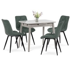 Jídelní židle, šedá, látka, CT-382 GRN2