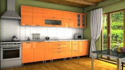 Kuchyňská linka Granada KRF 300 oranžový lesk