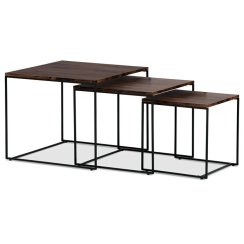 Konferenční stolek 60x60cm, mdf, ořech, AF-3008 WAL