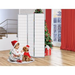 Paraván, masiv, bílá, EF-E803 WT