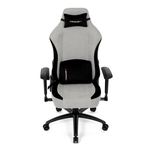 Herní křeslo, houpací mechanismus, stříbrná látka, KA-F12 SIL2