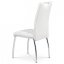 Jídelní židle, potah bílá ekokůže, černé prošití, -HC-484 WT