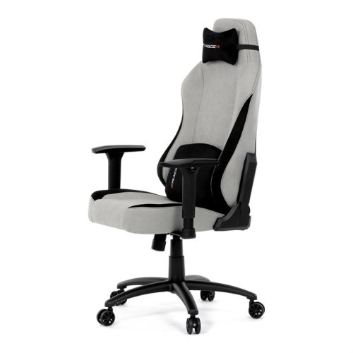 Herní křeslo, houpací mechanismus, stříbrná látka, KA-F12 SIL2