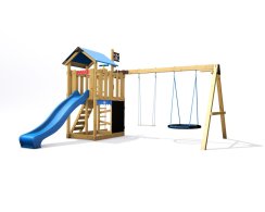 Dětské hřiště Monkey´s Home Malý pirát HOOK s modrou skluzavkou Dětské hřiště Monkey´s Home Malý pirát HOOK s modrou skluzavkou