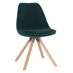 Židle, smaragdová Velvet látka / buk, SABRA