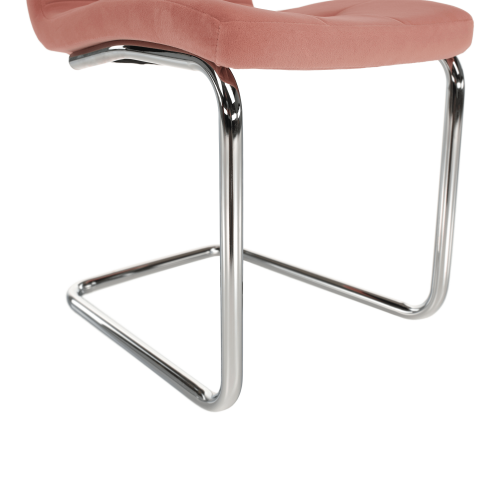 Jídelní židle, růžová Velvet látka / chrom, SALOMA NEW