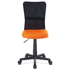 Dětská židle, výškově nastavitelná, oranžová síťovina, KA-2325 ORA