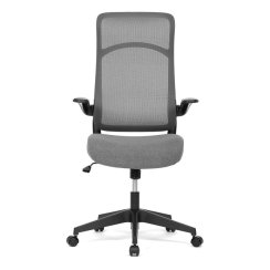 Kancelářská židle, houpací mechanismus, šedá síťovina, KA-A182 BK