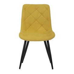 Jídelní židle, žlutá, látka, CT-382 YEL2