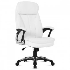 Kancelářská židle, bílá koženka KA-Y287 WT